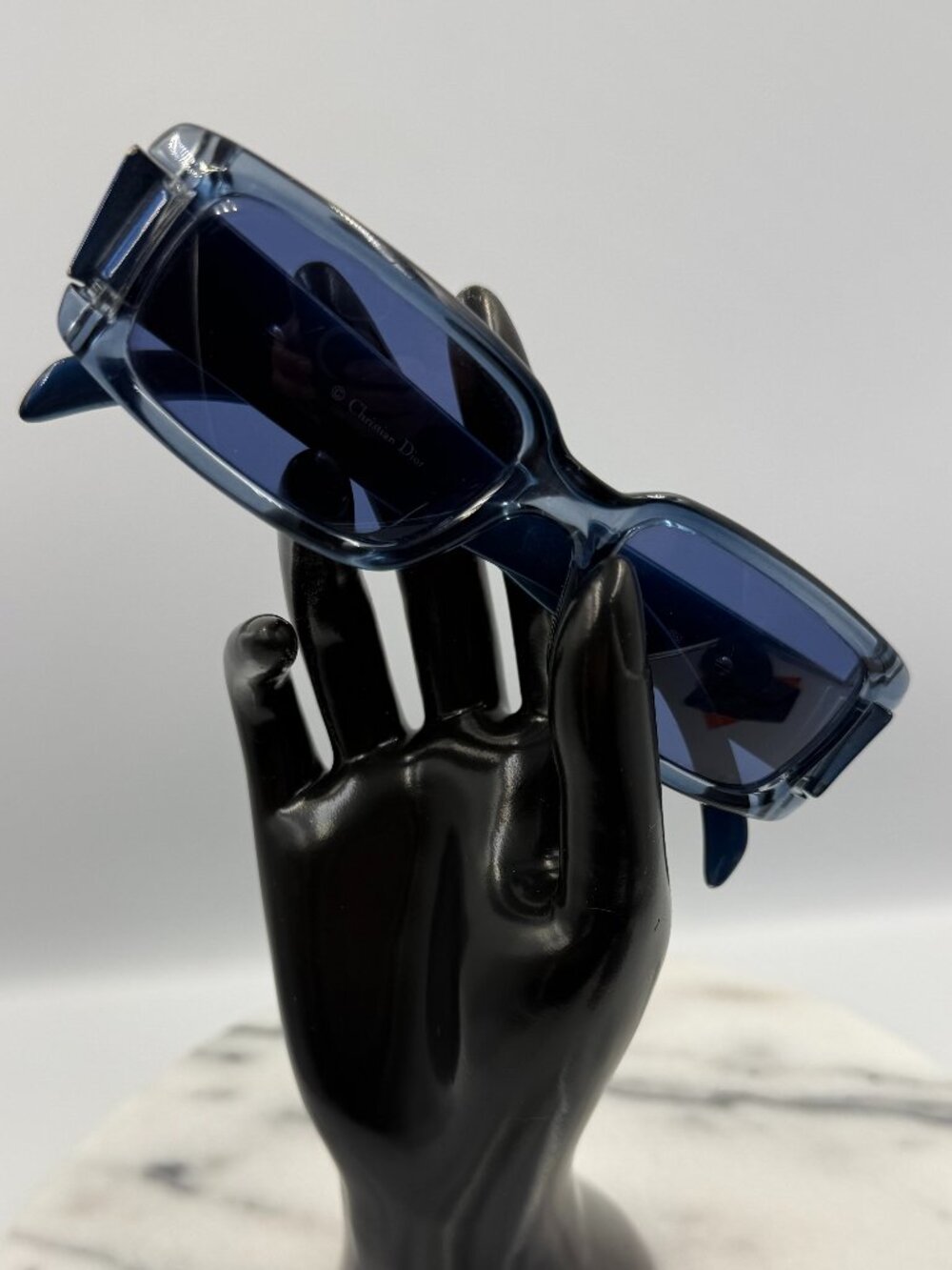 Vintage Christian Dior Brooklyn 54U Sunglasses Blue Translucent, RARE